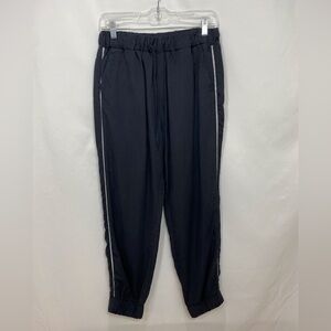 Zara Z 1975 Denim Pull On Black Silver Jogger Pants Women Small